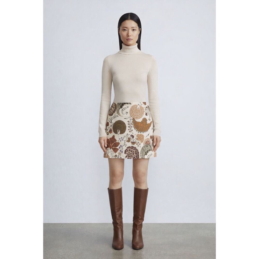 Lafayette 148 New York Printed Mini Skirt in Bohemia Bloom Size 12